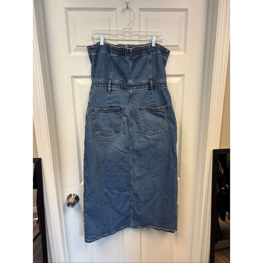 AEO Strapless Denim Dress - Picture 7 of 7